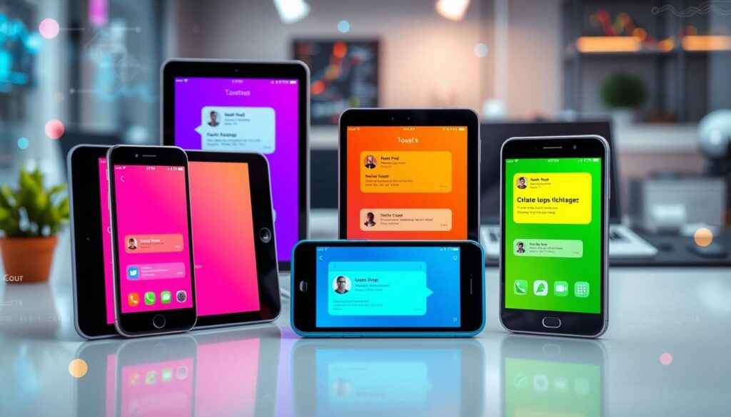 Aplicativos com toast de contato online