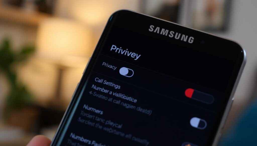 Configurações de privacidade Samsung Galaxy